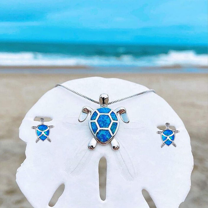 Opal Schildkröte Schmuckset für Damen
