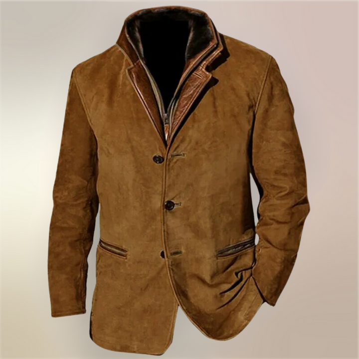 Stefano | Vintage Jacke für Herren mit langen Ärmeln und Stehkragen