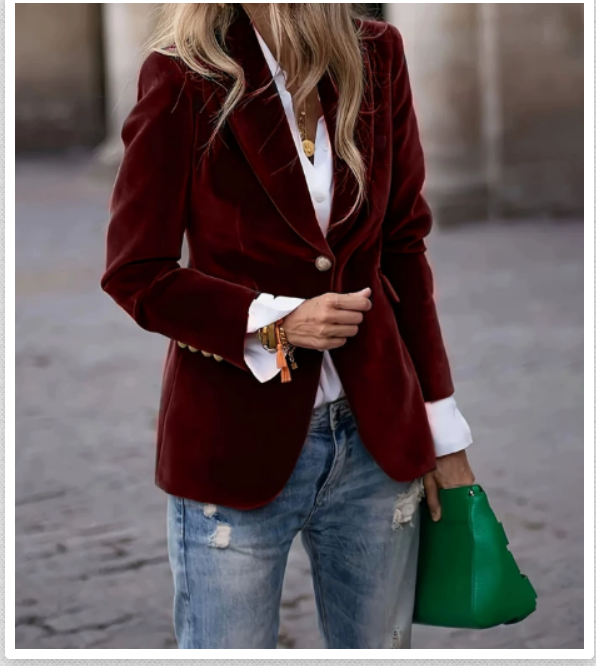 Damen Blazer mit Taschen und Knöpfen