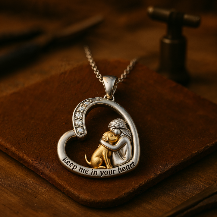 CorazónFiel | Hundeliebhaber Anhänger mit Herzmuster