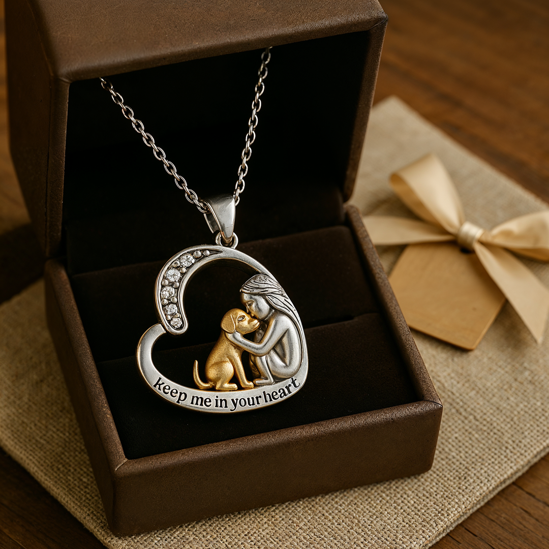 CorazónFiel | Hundeliebhaber Anhänger mit Herzmuster