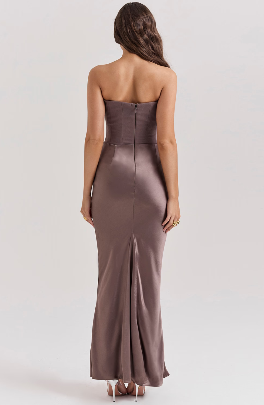 Hera | Elegantes Retro-Einfarbiges Trägerloses Partykleid für Damen