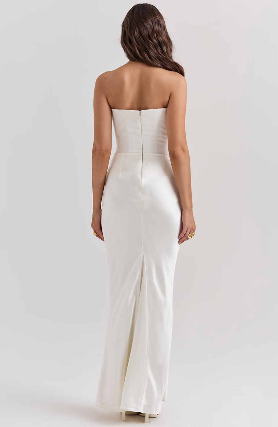 Hera | Elegantes Retro-Einfarbiges Trägerloses Partykleid für Damen