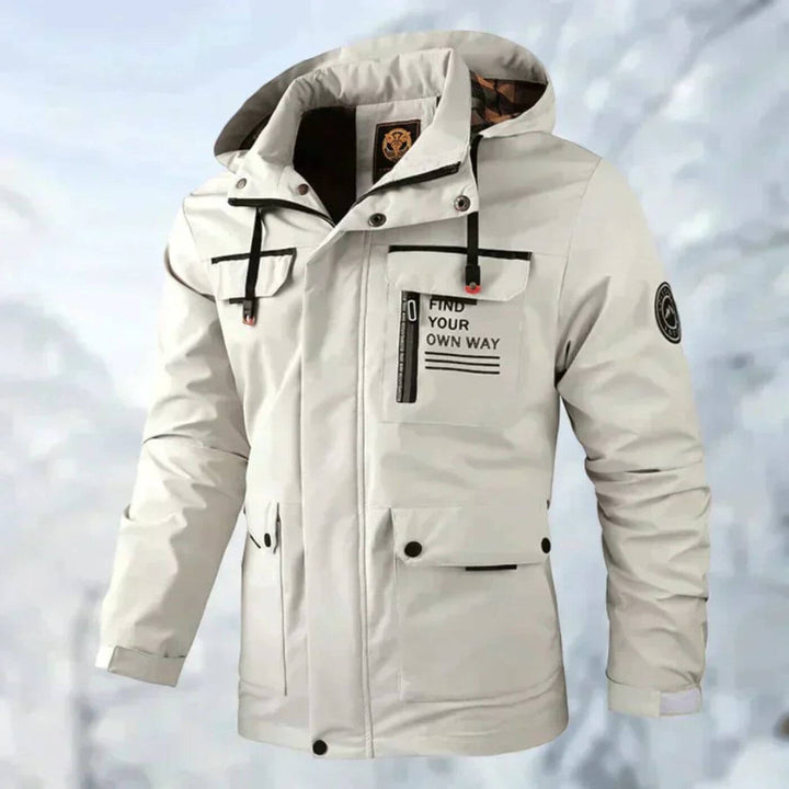 Isaac | Wasserdichte Outdoor-Jacke für Herren mit Kapuze und langen Ärmeln