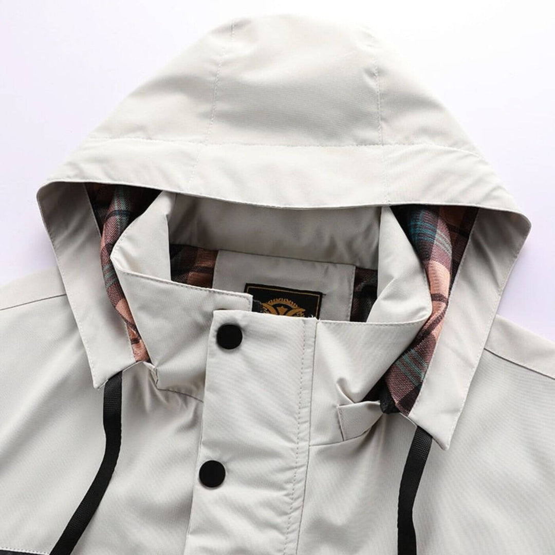 Isaac | Wasserdichte Outdoor-Jacke für Herren mit Kapuze und langen Ärmeln