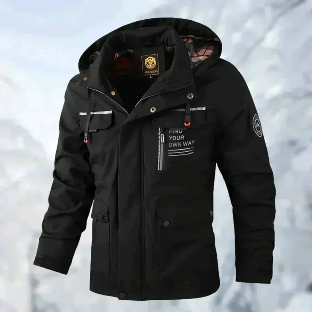 Isaac | Wasserdichte Outdoor-Jacke für Herren mit Kapuze und langen Ärmeln