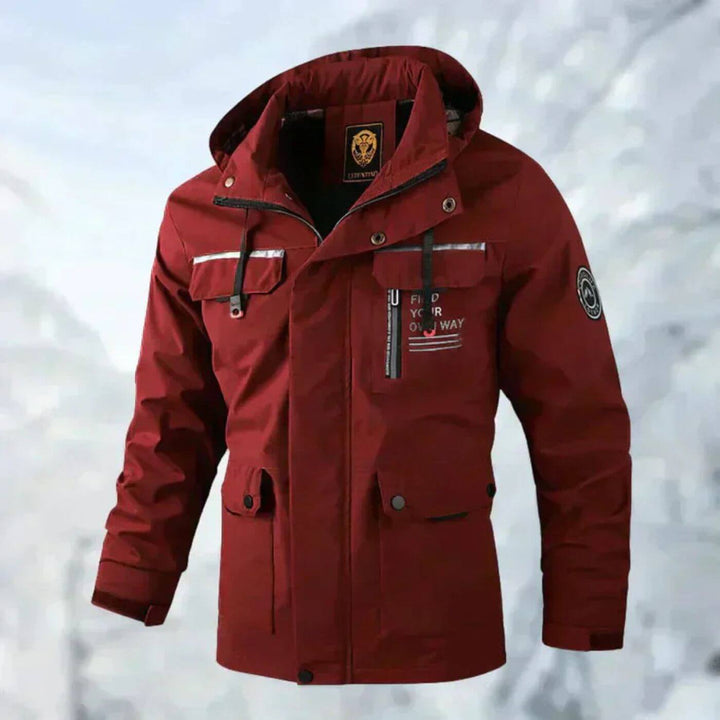 Isaac | Wasserdichte Outdoor-Jacke für Herren mit Kapuze und langen Ärmeln