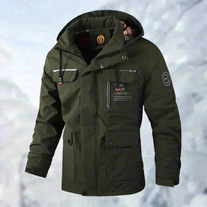 Isaac | Wasserdichte Outdoor-Jacke für Herren mit Kapuze und langen Ärmeln