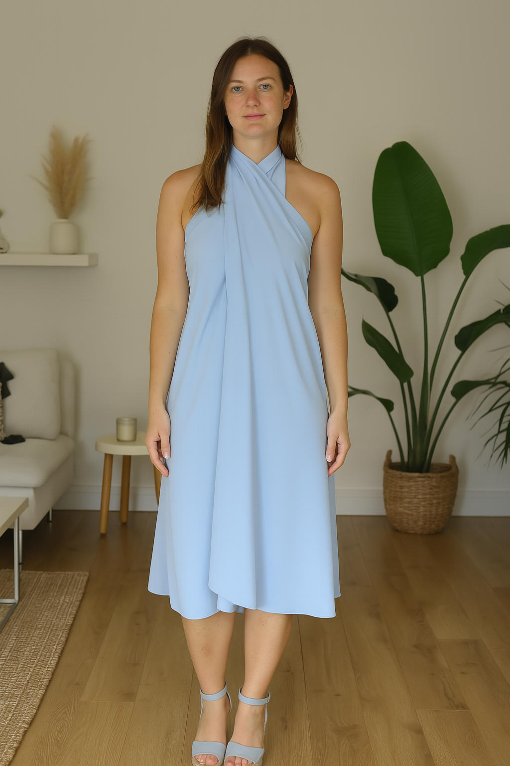 Damen Kleid mit Seitenschlitz, Mini-Länge