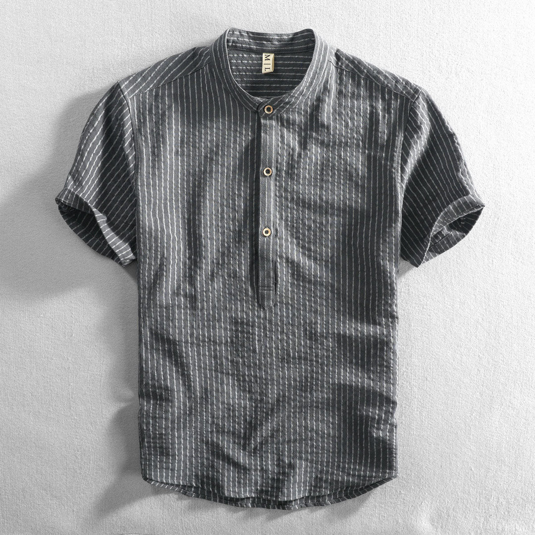 Michele | Polo Hemd für Herren mit Streifen und kurzen Ärmeln