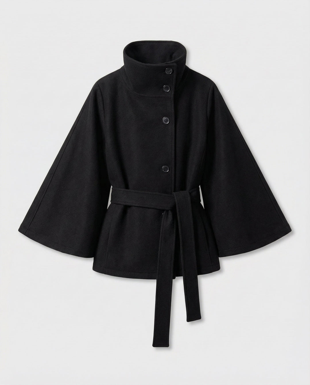 Damen Gürtel-Cape-Jacke