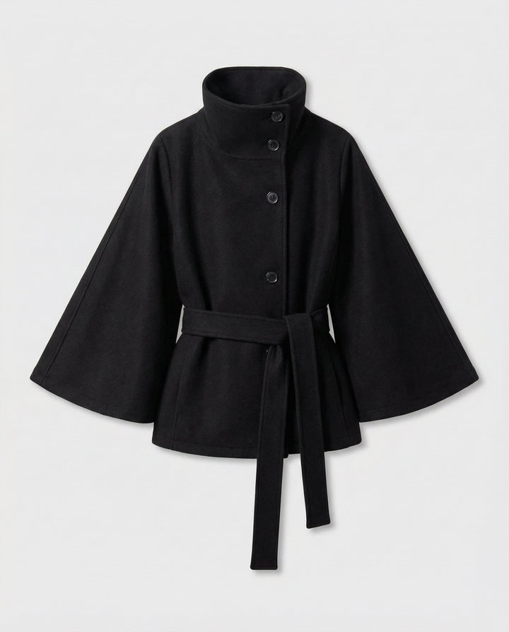 Damen Gürtel-Cape-Jacke