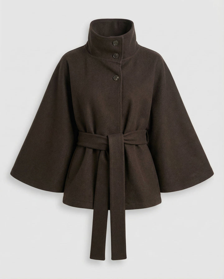 Damen Gürtel-Cape-Jacke