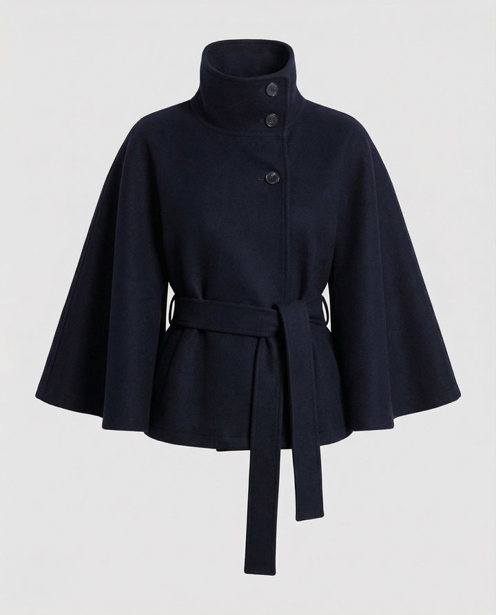 Damen Gürtel-Cape-Jacke