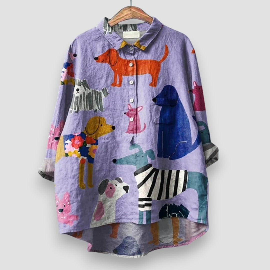 Geraldine | Damen-Shirt mit Hundedruck