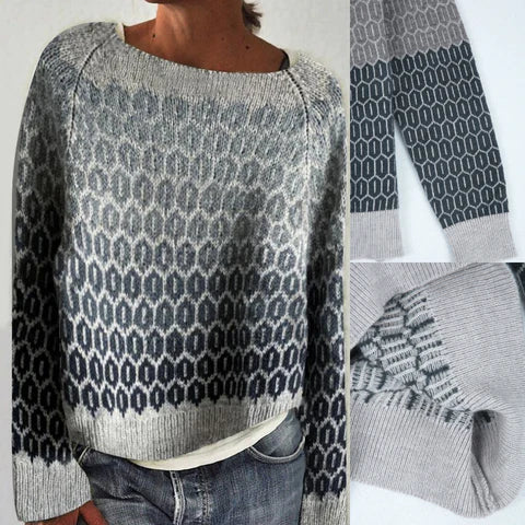 Sanya | Bequemer Pullover für Damen mit Rundhalsausschnitt und langen Ärmeln