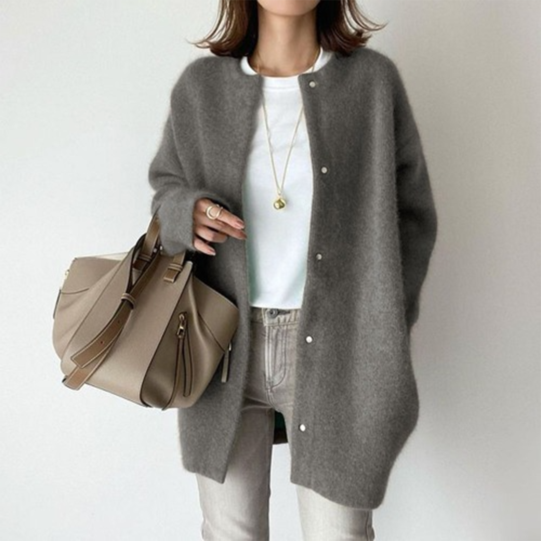 Noemi | Elegante und Lässige Strickjacke für Damen mit Rundhalsausschnitt