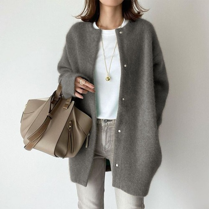 Noemi | Elegante und Lässige Strickjacke für Damen mit Rundhalsausschnitt