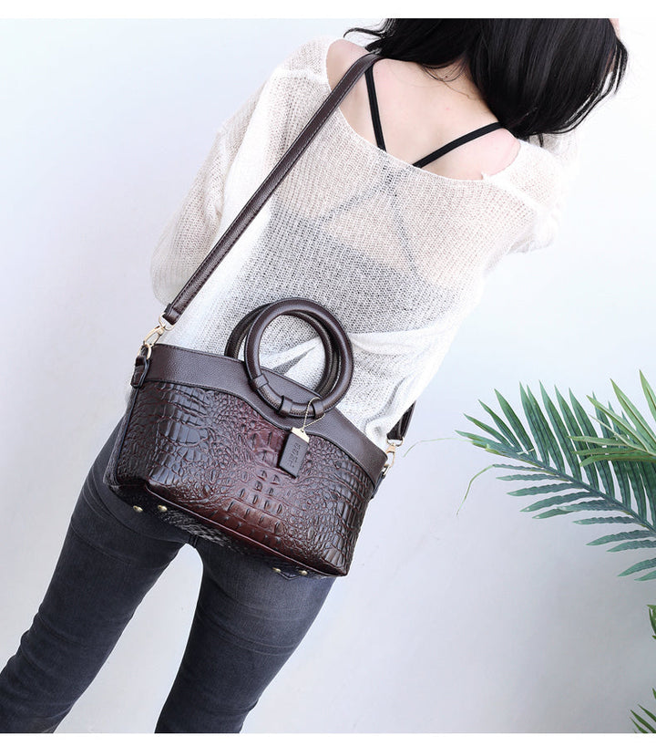 Alfrida | Elegante Handtasche für Damen mit anspruchsvoller Krokodil-Prägung