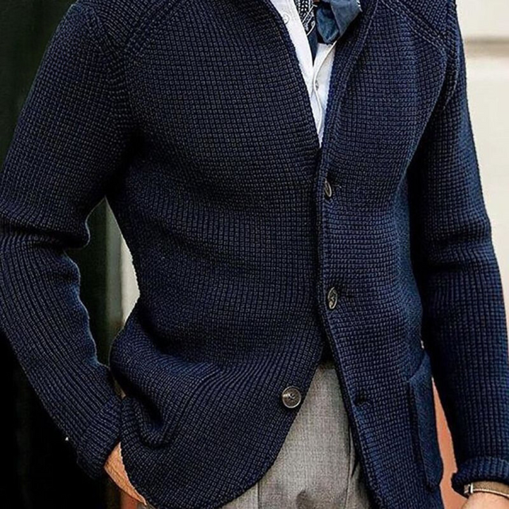 Beck | Strickcardigan für Herren mit V-Ausschnitt und langen Ärmeln