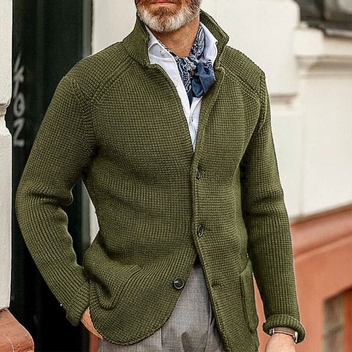 Raphael | Zeitlose Strickjacke für Herren mit V-Ausschnitt und langen Ärmeln