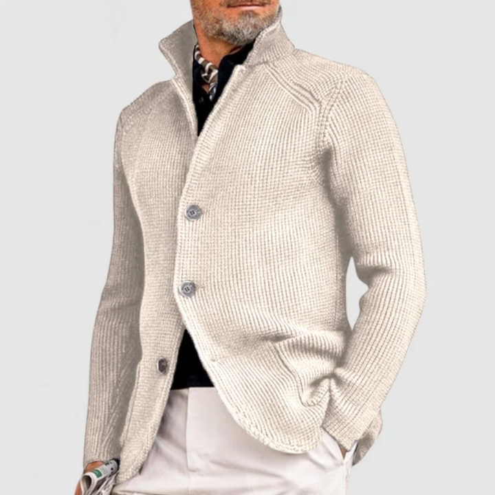 Beck | Strickcardigan für Herren mit V-Ausschnitt und langen Ärmeln