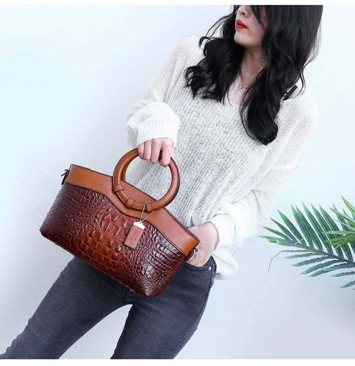 Alfrida | Elegante Handtasche für Damen mit anspruchsvoller Krokodil-Prägung