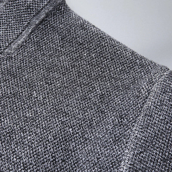 Lässige Jacke für Herren mit Rundhalsausschnitt und langen Ärmeln