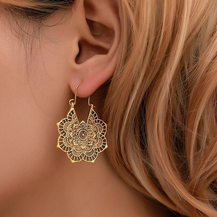 Lotus Mandala Ohrringe für Damen