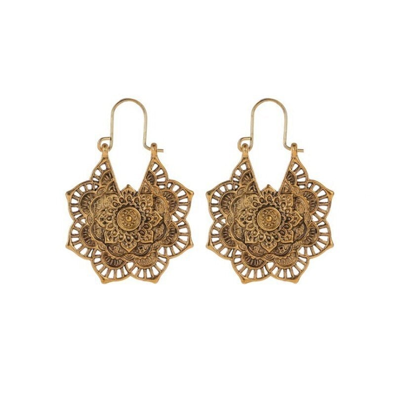 Lotus Mandala Ohrringe für Damen