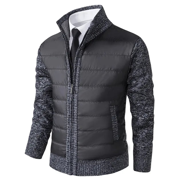 Cardigan Jacke für Männer für Herren mit Stehkragen
