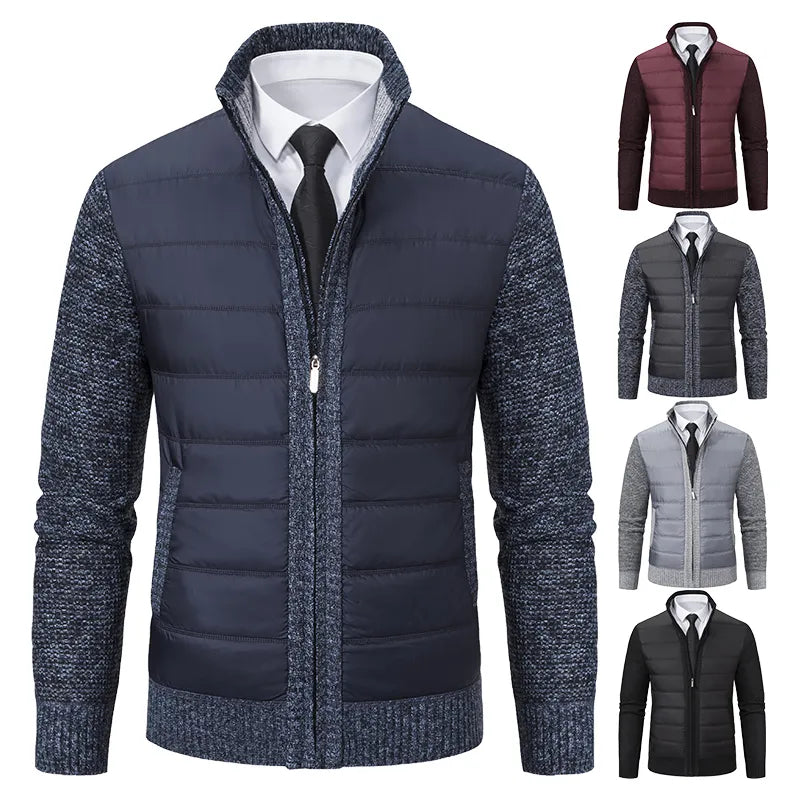 Cardigan Jacke für Männer für Herren mit Stehkragen