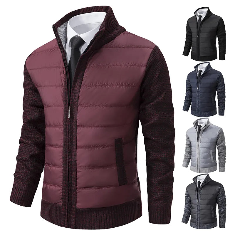 Cardigan Jacke für Männer für Herren mit Stehkragen