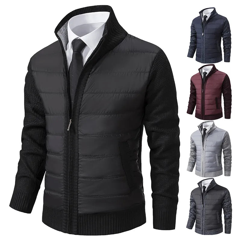 Cardigan Jacke für Männer für Herren mit Stehkragen