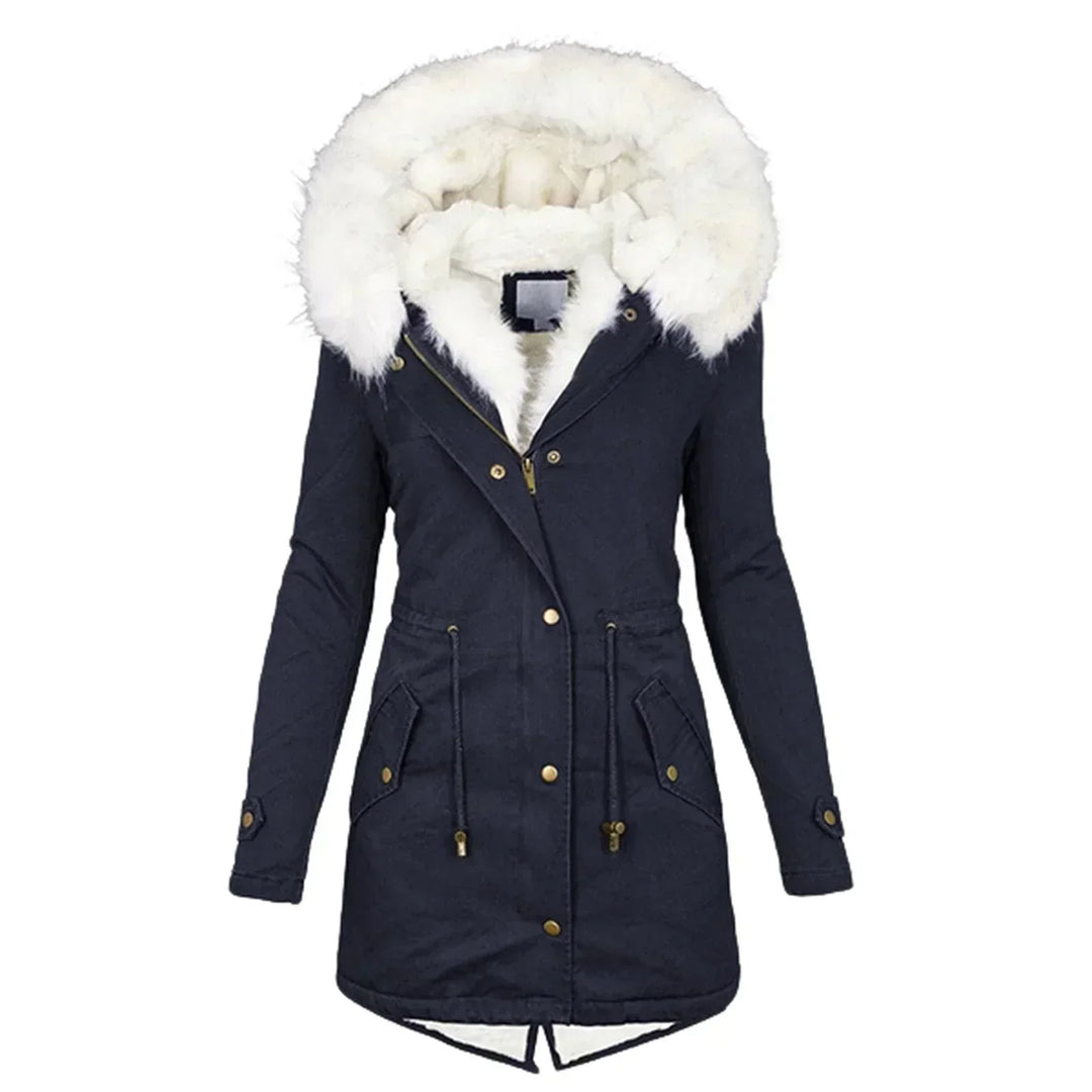 Giulia | Wintermantel für Damen mit Kapuze und langen Ärmeln