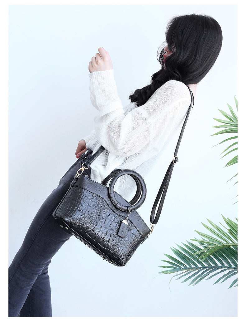 Alfrida | Elegante Handtasche für Damen mit anspruchsvoller Krokodil-Prägung