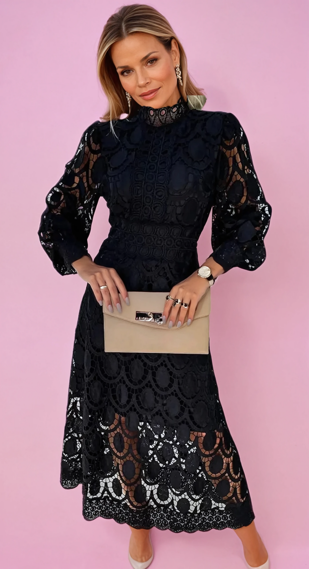 Charlotte | Midi Kleid (Fast ausverkauft) für Damen mit Blumenmuster