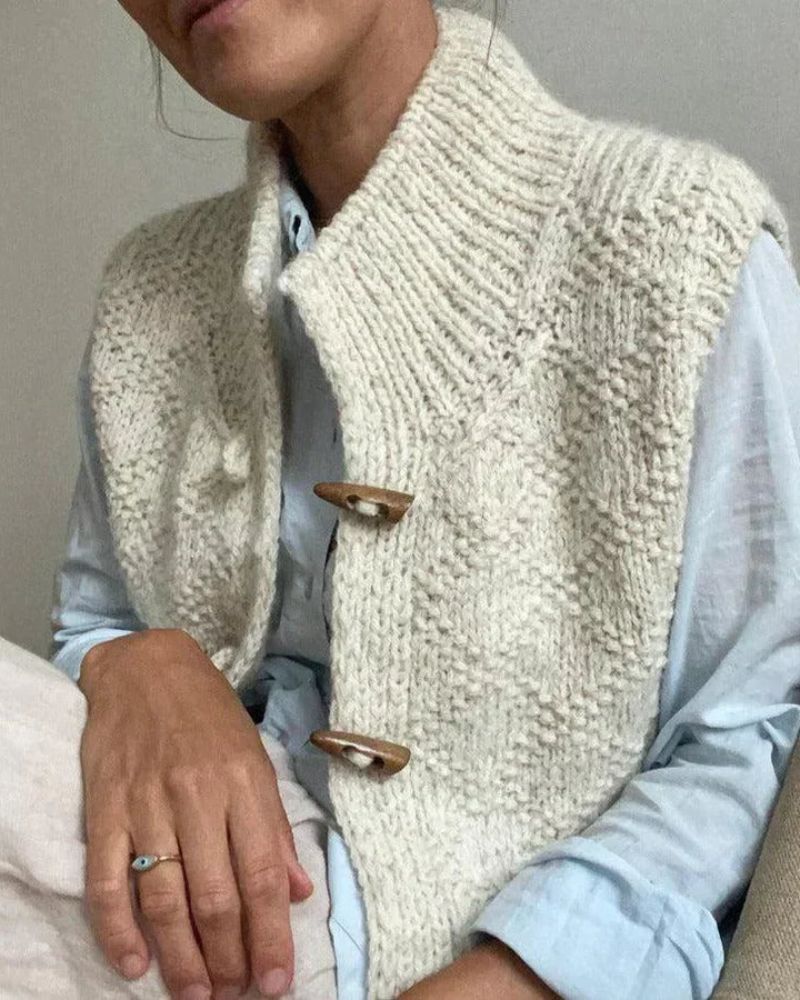 Ingrid | Gemütlicher Strick-Ärmelloser Cardigan für Damen