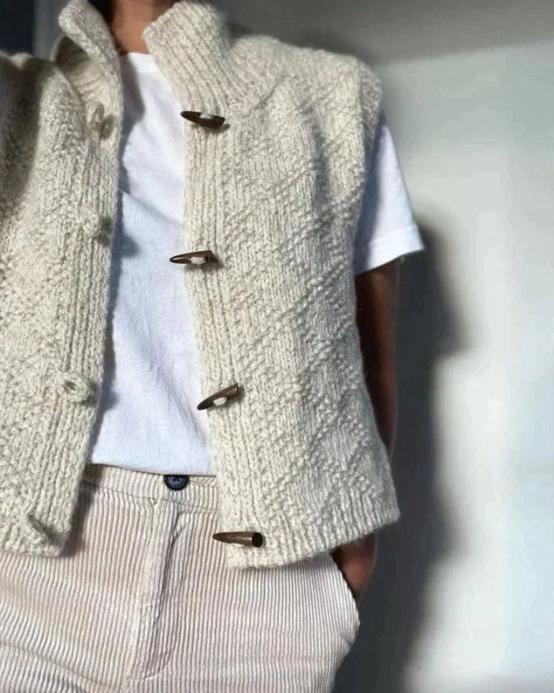 Ingrid | Gemütlicher Strick-Ärmelloser Cardigan für Damen