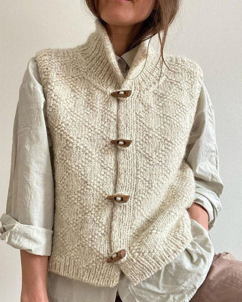 Ingrid | Gemütlicher Strick-Ärmelloser Cardigan für Damen