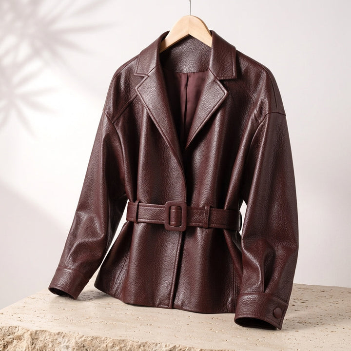 Damen Langarmjacke mit Gürtel