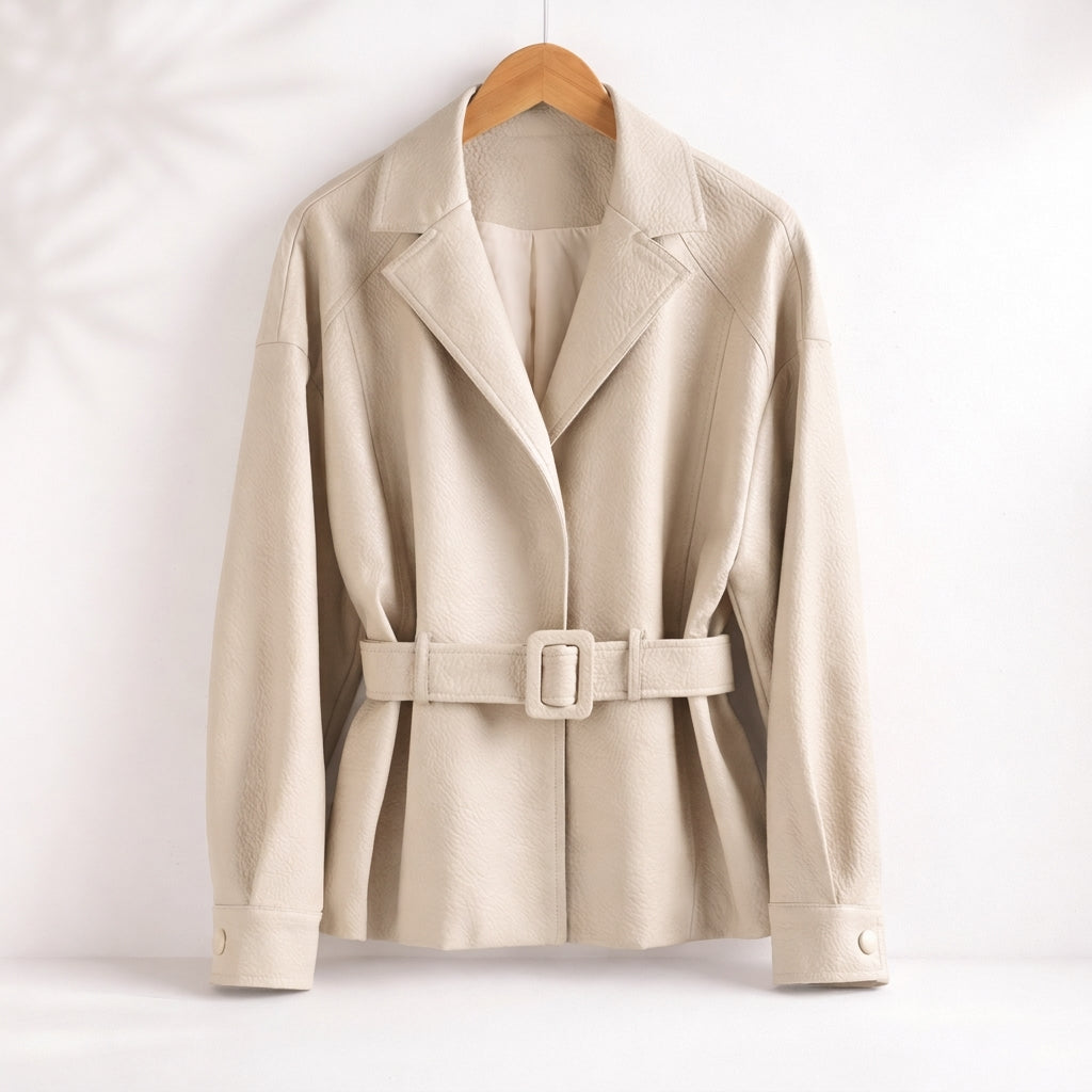 Damen Langarmjacke mit Gürtel