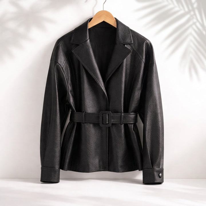 Damen Langarmjacke mit Gürtel