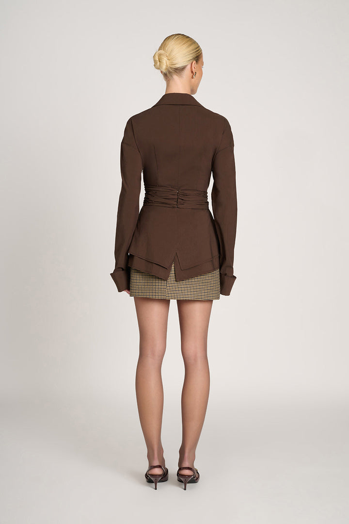 Freya | Maßgeschneiderte Wickelbluse für Damen mit langen Ärmeln