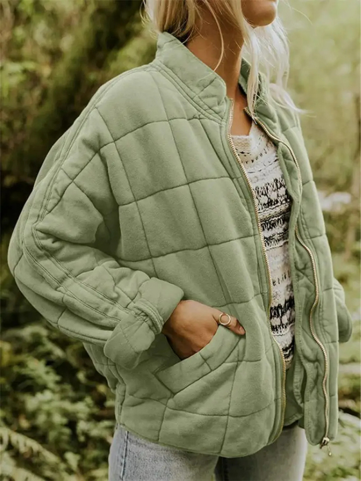 Damen Winterjacke mit Taschen und Stehkragen