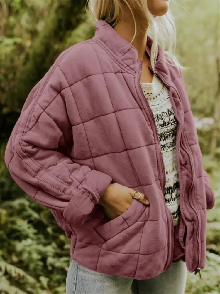 Damen Winterjacke mit Taschen und Stehkragen