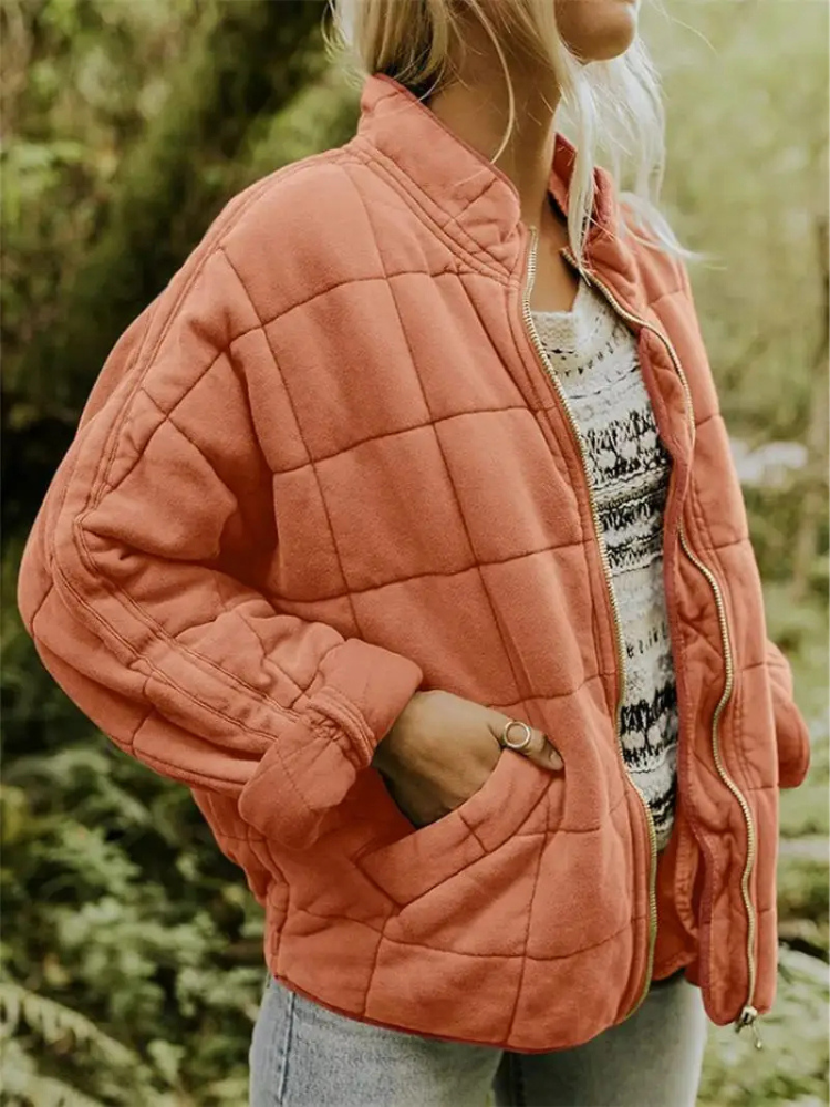 Damen Winterjacke mit Taschen und Stehkragen
