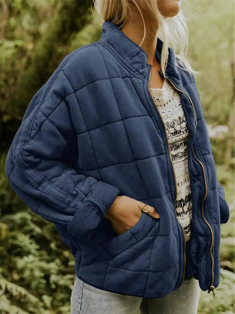 Damen Winterjacke mit Taschen und Stehkragen
