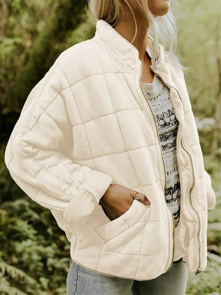 Damen Winterjacke mit Taschen und Stehkragen