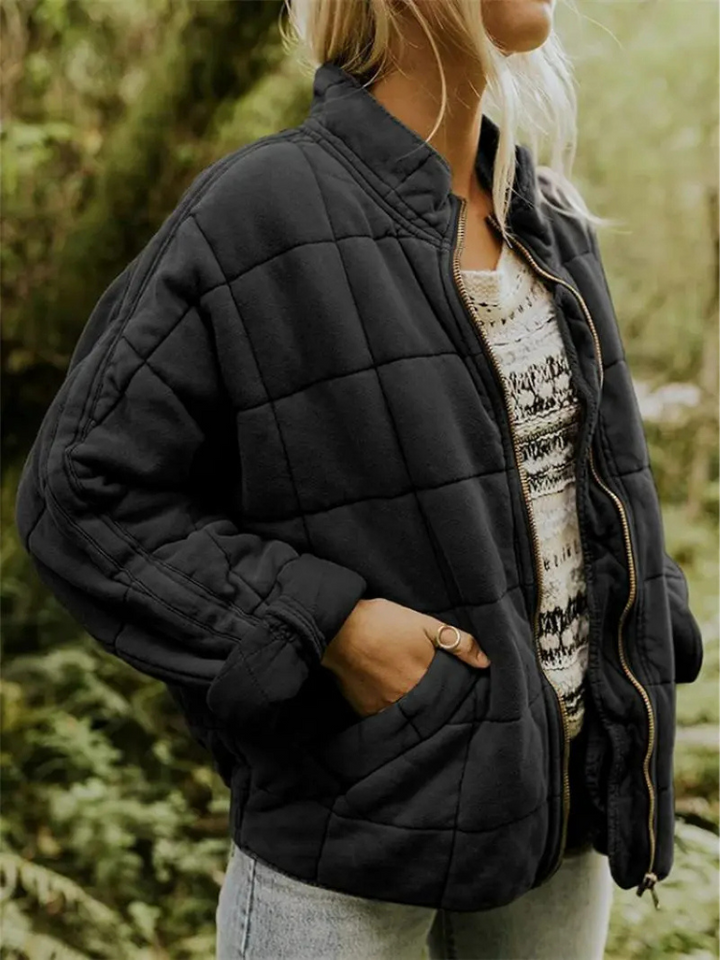 Damen Winterjacke mit Taschen und Stehkragen